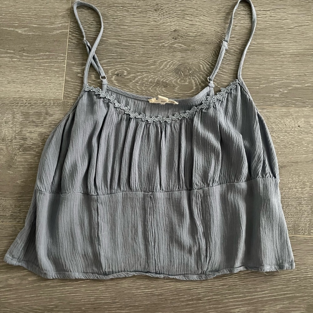 Pacsun Baby blue lace trim cami